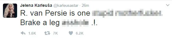 Tosic'in eşinden Van Persie'ye küfür - 1
