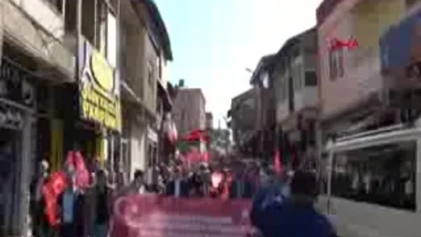 Hakkari Şemdinli'de Barış Pınarı Harekatına Destek Yürüyüşü