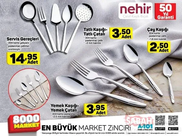 A101 aktüel 26 Eylül 2019! A101 aktüel ürün kataloğunda bu hafta dev fırsatlar