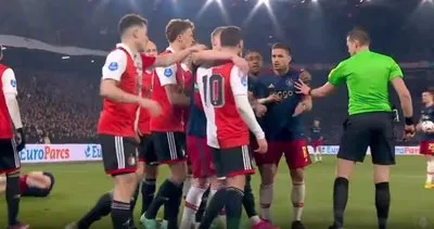 SON DAKİKA: Feyenoord - Ajax maçındaki skandal harekete tepki yağıyor! Dusan Tadic ve Orkun Kökçü birbirine girdi