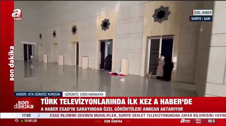 Esad’ın sarayından çok özel görüntüler: Türk televizyonlarında ilk kez ahaber’de!