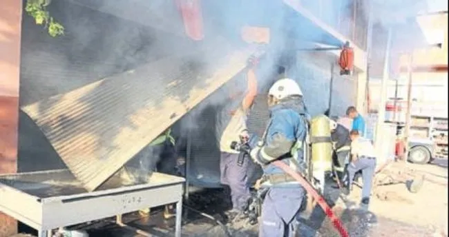 Alanya’da işyeri yangını korkuttu