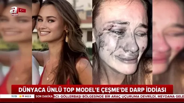 İzmir Çeşme'de plajda dünyaca ünlü Top Model Daria Kyryliuk'a feci dayak | Video