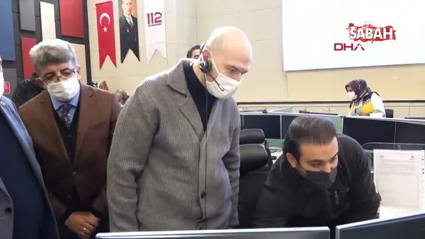 İçişleri Bakanı Süleyman Soylu, Van'da 112'ye gelen çağrıya cevap verip, ekipleri yönlendirdi | Video