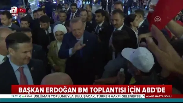 Başkan Erdoğan'a ABD'de coşkulu karşılama