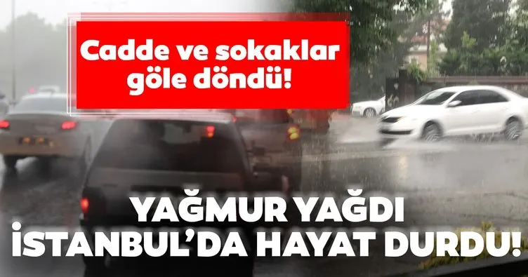 Son dakika: İstanbul’da beklenen sağanak yağış başladı