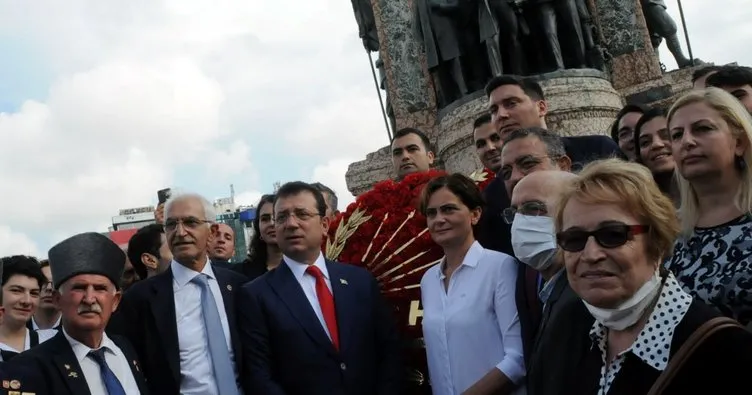 Taksim’de CHP’nin çelenk bilmecesi