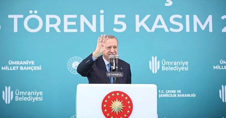 Başkan Erdoğan Ümraniye Millet Bahçesi’nin açılışında konuştu: İstanbul’u küresel bir merkez haline getirdik