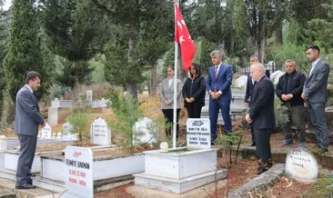 Şehit öğretmen kabri başında anıldı #amasya