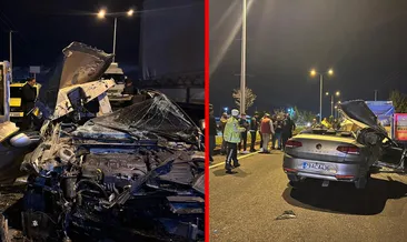 Kilis-Öncüpınar yolunda korkutan kaza! Otomobil park halindeki tıra çarptı: 2 yaralı
