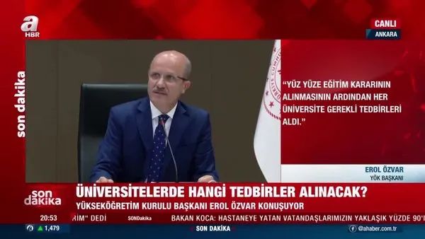 YÖK Başkanı Erol Özvar’dan önemli açıklamalar: Üniversitelerde hangi tedbirler alınacak? | Video