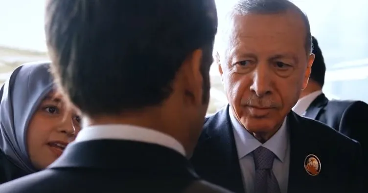 Başkan Erdoğan ile Macron arasında gülümseten diyalog: Gelecektin, gel de konuşalım
