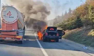 TEM kilitlendi! Bir tarafta yangın, diğer tarafta kaza #kocaeli