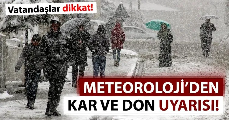Meteoroloji’den son dakika hava durumu ve kar yağışı uyarısı! - İstanbul Ankara ve il il hava durumu tahminleri geldi