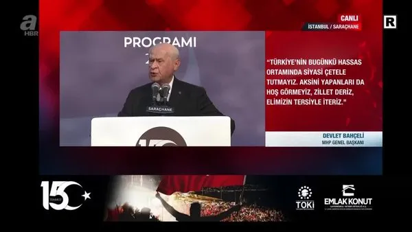 Son dakika! MHP Lideri Devlet Bahçeli: Herkesin ortak gayesi Türkiye'nin varlığı olmalıdır | Video