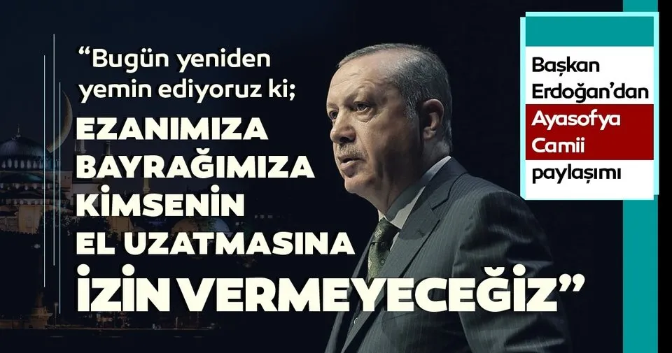 Başkan Erdoğan'dan anlamlı paylaşım: Bugün yeniden yemin ediyoruz ki...
