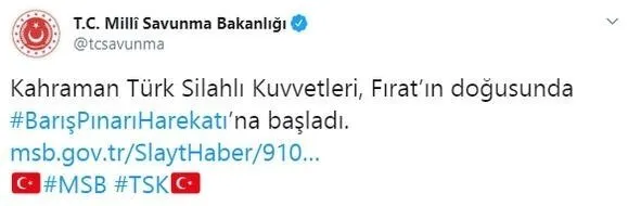 Barış Pınarı Harekatı'nda 2. gün! İşte Barış Pınarı Harekatı'nda son dakika gelişmeler...