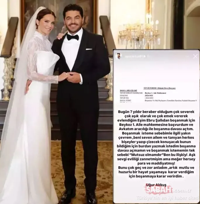 Aramızda kavga gürültü yok demişti Ebru Şallı ile Uğur Akkuş boşanmaktan vazgeçti!