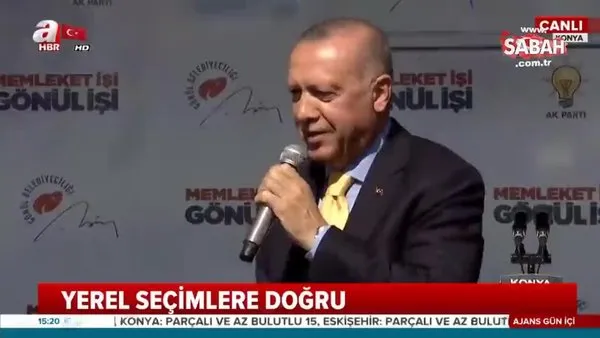 Cumhurbaşkanı Erdoğan Konya mitinginde 