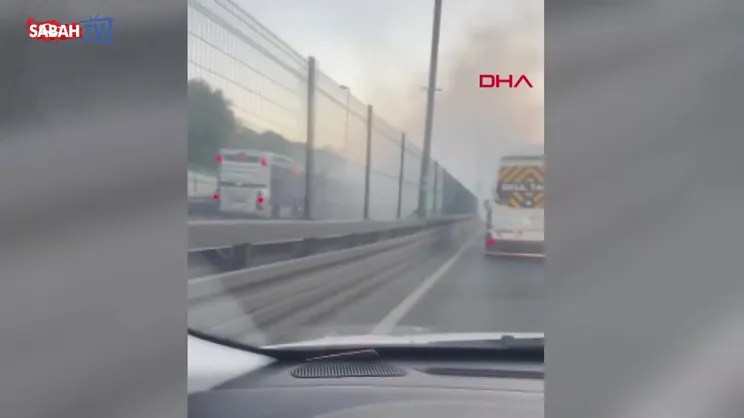 İstanbul Bayrampaşa'da metrobüs yangını