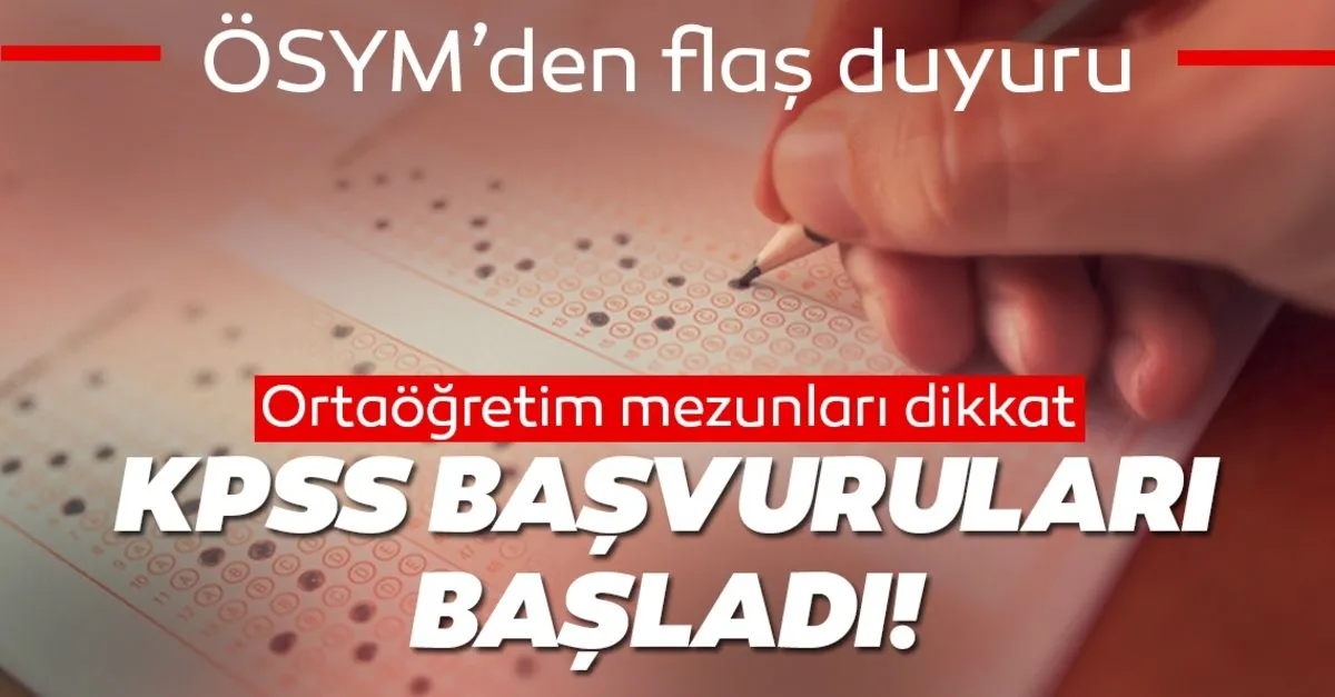 Bu Sene Kpss Ortaogretim Basvurusu Ne Zamana Kadar Yapilacak Basvuru Ucreti Ne Kadar Osym 2020 Kpss Ortaogretim Basvurusu Nasil Ve Nereden Yapilir Egitim Haberleri