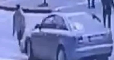 Edirne’de yayaya çarpan otomobil kamerada #edirne