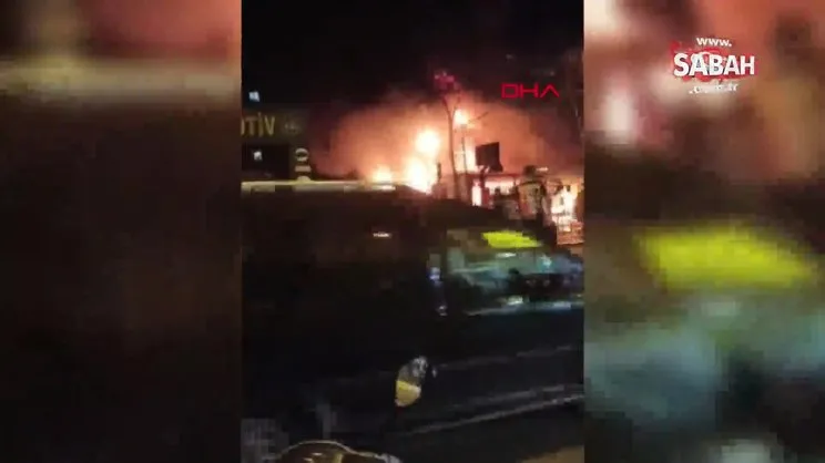 Sultanbeyli'de bir lokanta'da patlama meydana geldi: 3 araç zarar gördü | Video