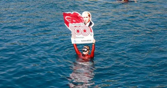 Milli sporcu Şahika Ercümen, Cumhuriyet’in 100. yılı nedeniyle özel dalış gerçekleştirdi Milli sporcu Şahika Ercümen, Cumhuriyet’in 100. yılı nedeniyle özel dalış gerçekleştirdi