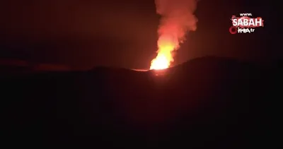İzlanda’da yanardağ patladı | Video