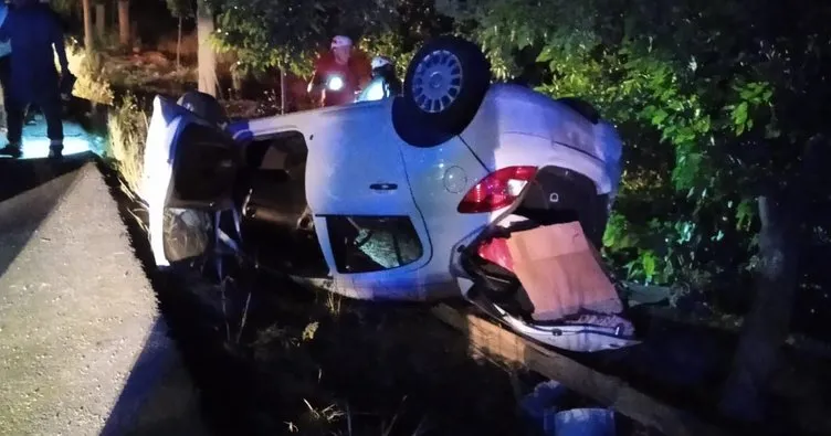 Şanlıurfa’da otomobil takla attı: 2 kişi yaralandı