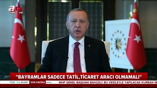 Cumhurbaşkanı Erdoğan'dan bayram özel mesajı