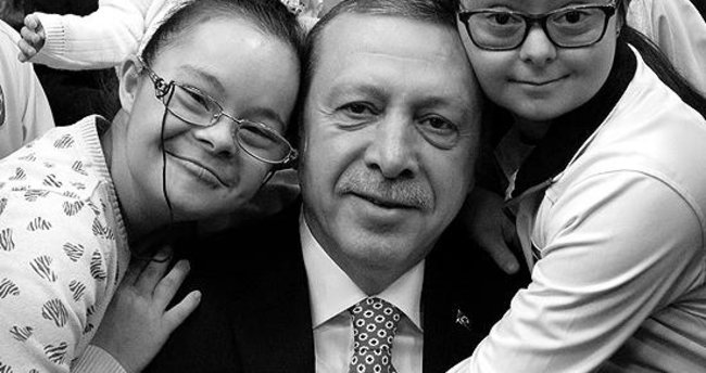 Down sendromlu çocuklardan Başkan Erdoğan'a anlamlı destek