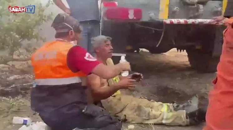 Eskişehir’de, 10 kişinin şehit olduğu orman yangınından kurtulan bir işçiye müdahale edildi