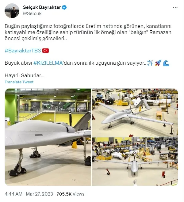 Bayraktar TB-3 için heyecan dorukta! ’Deniz aşırı görevlerde operasyon icra edebilecek’