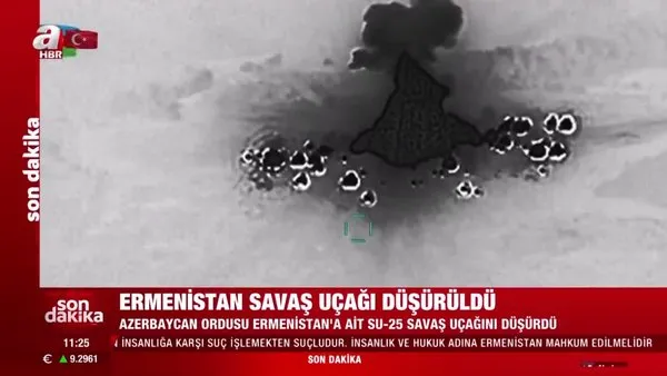 Azerbaycan Ermenistan'a ait SU-25 savaş uçağını düşürdü | Video