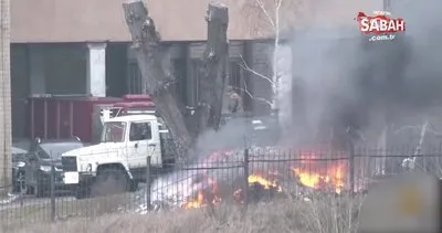 Ukrayna istihbaratının bahçesinde torbalarca belge yakılıyor | Video