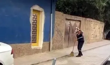 İşini severek yapan temizlik görevlisi takdir topluyor #mardin