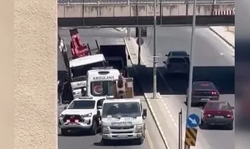 Yalova’da tır alt geçide sıkıştı: O anlar kamerada! #yalova