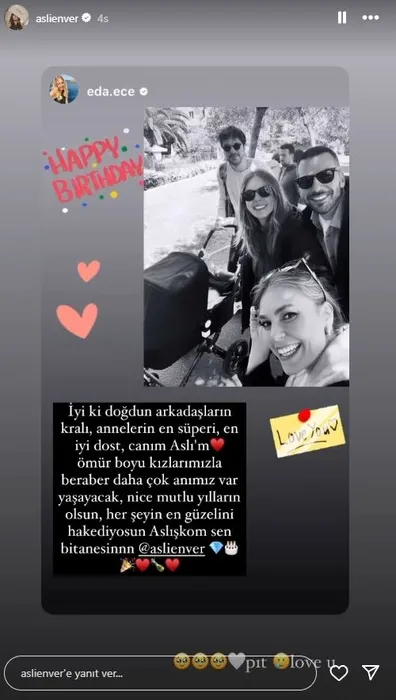 Hello 40 Yeni yaşını kutlayan Aslı Enver’e arkadaşlarından mesaj yağdı! Eda Ece’den Aslı Enver’e Annelerin en süperi, en iyi dost