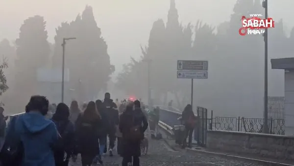 İstanbul'daki yoğun sis vapur seferlerini sekteye uğrattı | Video