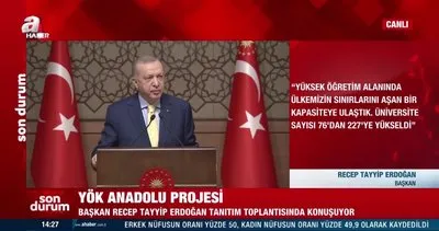 Başkan Erdoğan’dan YÖK Anadolu Projesi Tanıtım Toplantısında önemli açıklamalar | Video