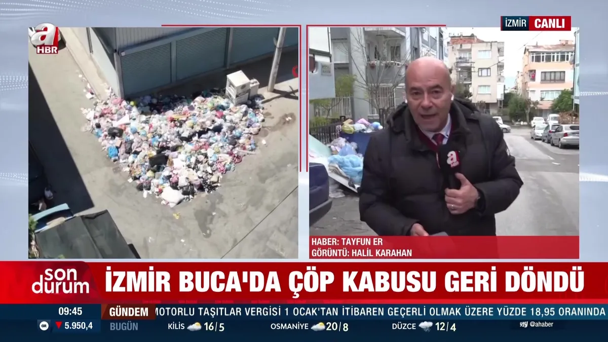 İzmir Buca’da çöp kabusu geri döndü! Başkan tatilde, işçiler eylemde, çöpler yollarda… | Video videosunu izle İzmir Buca’da çöp kabusu geri döndü! Başkan tatilde, işçiler eylemde, çöpler yollarda… | Video videosunu izle