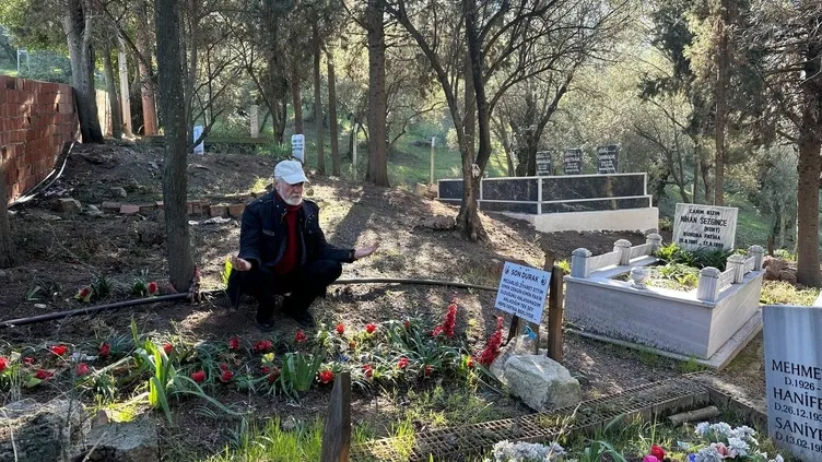 Ölmeden mezarını yaptırdı: Her gün gidip uzanıyor!