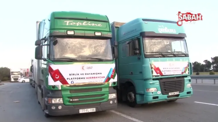 Azerbaycan’dan Türkiye’ye 20 tır yardım | Video