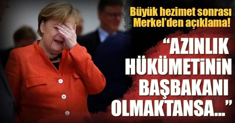 Merkel: Azınlık hükümetindense yeniden seçime gitmeyi tercih ediyorum