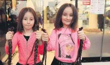 Berna ve Beril’den örnek davranış! İlk kez kestirdikleri saçlarını lösemili çocuklara bağışladılar