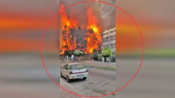 Antalya Manavgat'taki yangından son dakika dehşet görüntüleri! Sıçrayan yangın apartmanları alev alev yakıyor