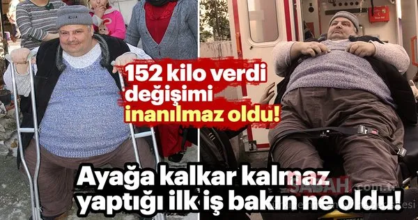 Değişimi inanılmaz oldu! 152 kilo verdi ayağa kalkar kalmaz yaptığı ilk iş bakın ne oldu!