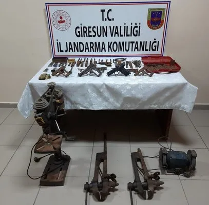 Giresun’da kaçak silah imal eden 3 kişi yakalandı