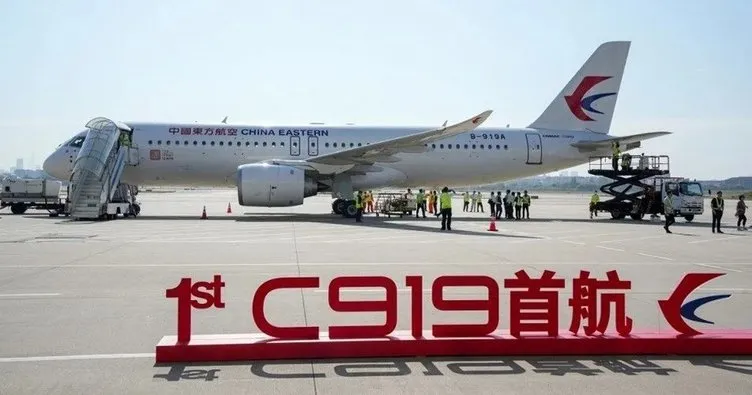 Çin’in yerli üretim yolcu uçağı C919 ilk ticari seferini yaptı